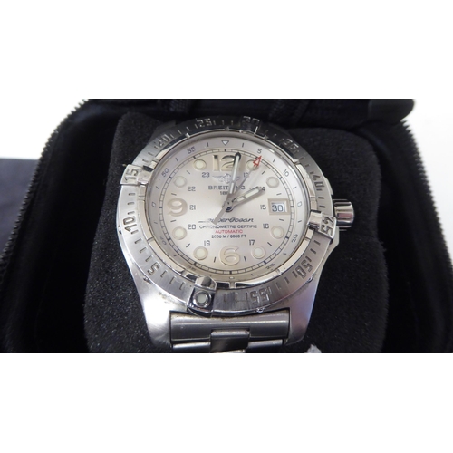 297 - A Breitling Super Ocean Chronometer, stainless steel cased bracelet wristwatch, the automatic moveme... 