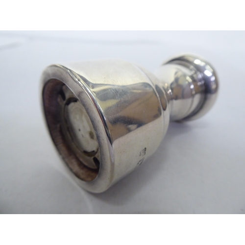 329 - A silver pepper mill of traditional design  London marks rubbed