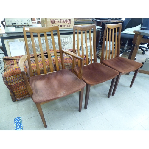 333 - Three G-Plan teak dining chairs, viz. two standard/one carver