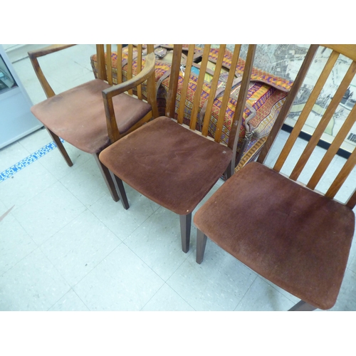 333 - Three G-Plan teak dining chairs, viz. two standard/one carver