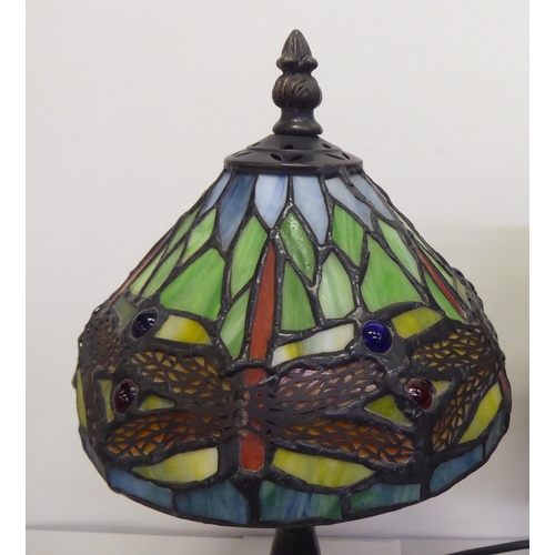 334 - Table lamps: to include a Tiffany style example with a glass shade  12