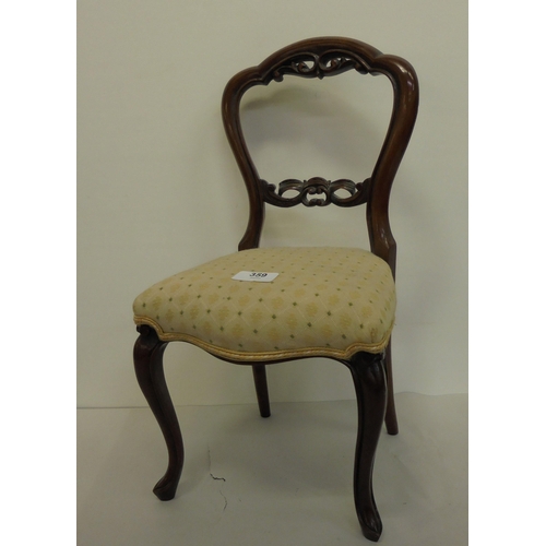 359 - Wooden collectables: to include a dolls mahogany framed balloon back chair, raised on cabriole legs