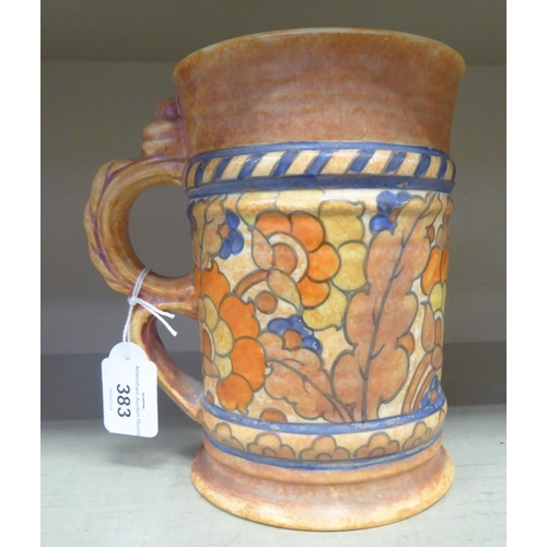 383 - A Charlotte Rhead for Crown Ducal jug, decorated with floral patterns