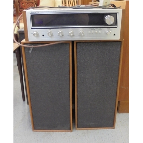 387 - A Pioneer stereo receiver, model SX.434; and a pair of Celestion 15 speakers  21