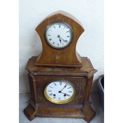 8 - 20thC clocks and mantel timepieces  various sizes and forms