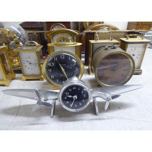 8 - 20thC clocks and mantel timepieces  various sizes and forms