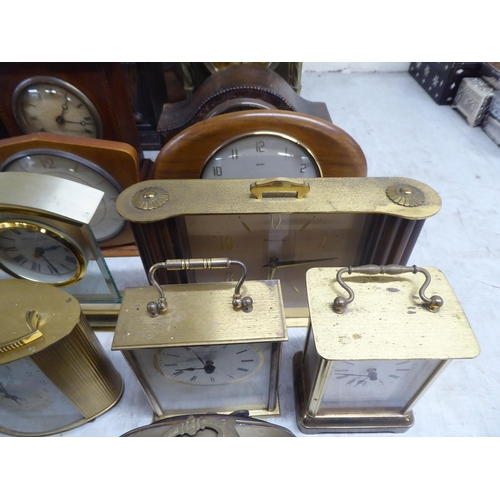 8 - 20thC clocks and mantel timepieces  various sizes and forms