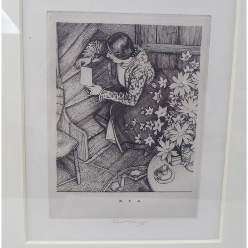 87 - Pictures and prints: to include after Paul Drurry - a figure study  monochrome print  bear... 