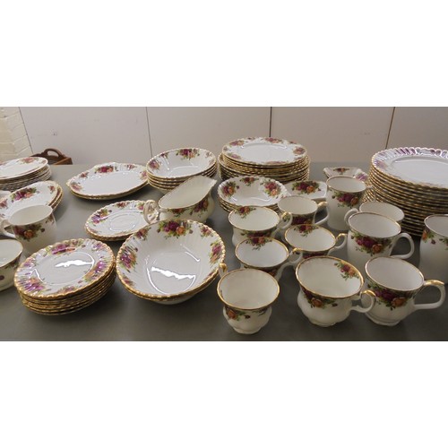 3 - Royal Albert bone china Old Country Rose pattern tableware