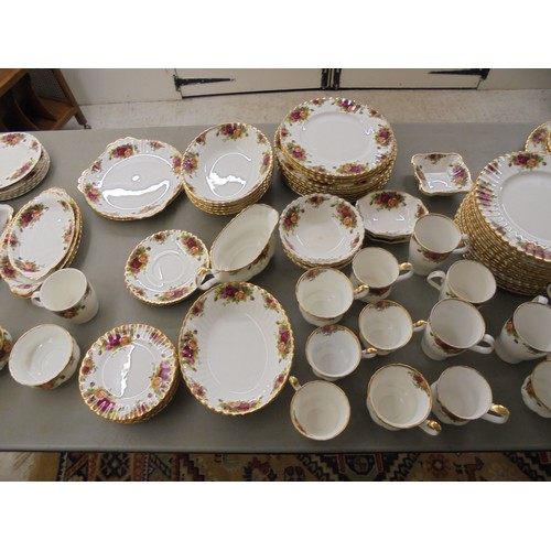 3 - Royal Albert bone china Old Country Rose pattern tableware