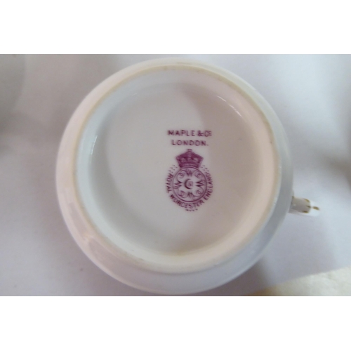 100 - Ceramics and glassware: to include an Edwardian Royal Worcester porcelain tea set, retailed by Maple... 