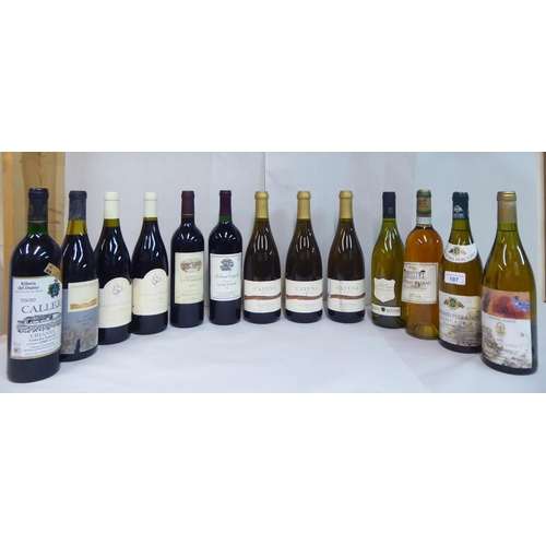 107 - Wine, thirteen bottles: to include a Bouchard Pere & Fils 'Saint-Aubin Premier Crus'  1989