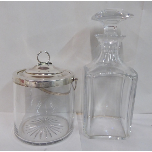 117 - Decorative and functional glassware: to include jugs and decanters  largest 14.5