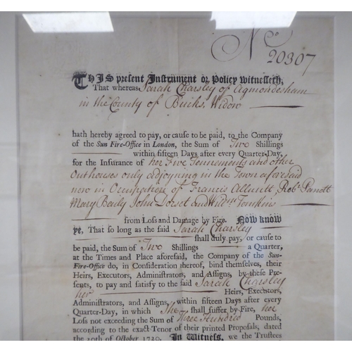 125 - An Elizabethan handwritten indenture, relating to land and cottages, located in Amersham, dated 1597... 