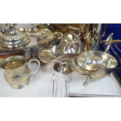 133 - Metalware: to include a silver plated entrée dish and cover  10