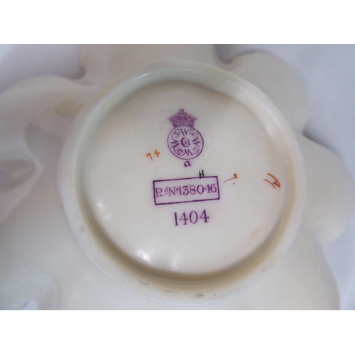 136 - Ceramics: to include a pair of late Victorian Royal Worcester porcelain blush ivory coffee cups and ... 