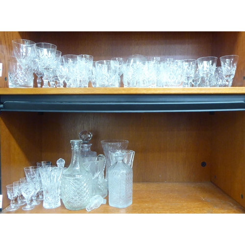 141 - Glassware, mainly variously sized pedestal wines