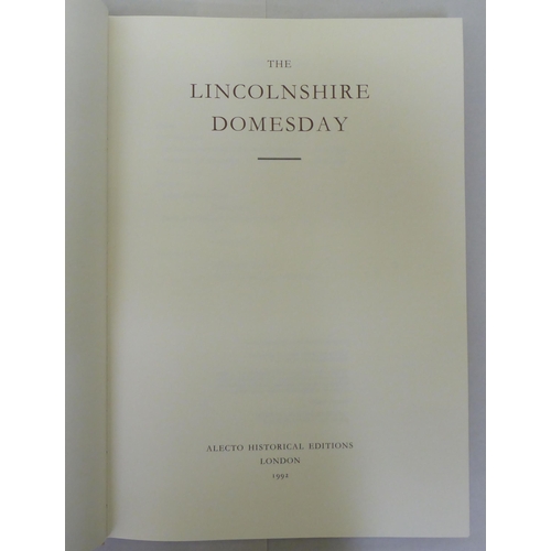 154 - Books, Lincolnshire trilogy, viz. 'Folios & Maps Introduction and Translation'; and 'Doomsday Bo... 