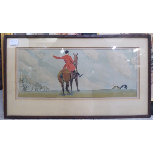 181 - Three framed fox hunting prints: to include 'In the First Flight'  17