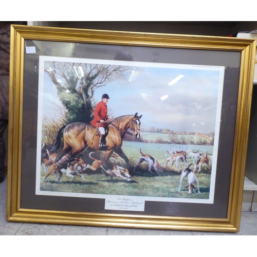 181 - Three framed fox hunting prints: to include 'In the First Flight'  17