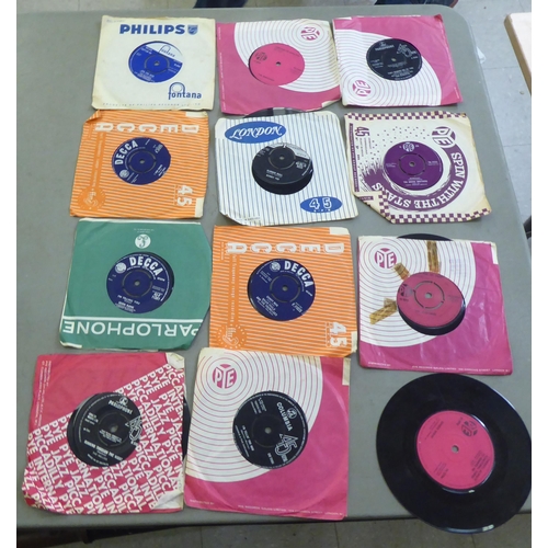 210 - 45rpm vinyl records: to include The Beatles and The Searchers 