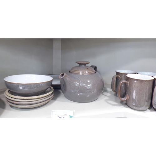 217 - Denby stoneware tea and dinnerware