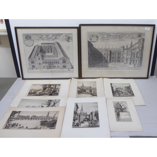 275 - Pictures: to include a late 18thC study of a college  print  14