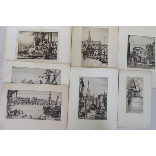 275 - Pictures: to include a late 18thC study of a college  print  14