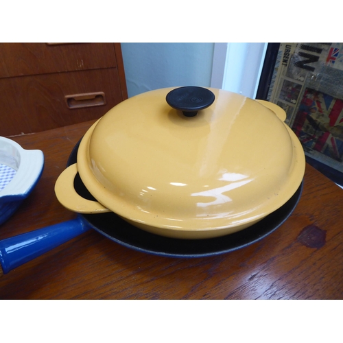 71 - Le Creuset earthenware and cast iron cooking dishes