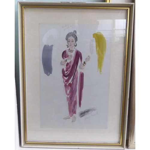 90 - Framed pictures and prints: to include theatrical costume design  10