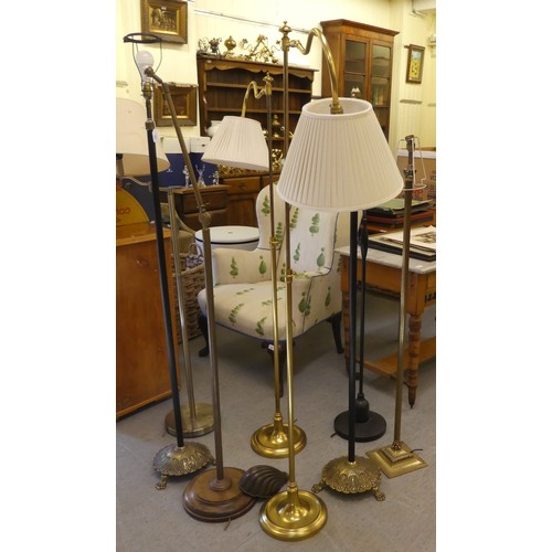 101 - 20thC standard lamps  varying colours, sizes & forms