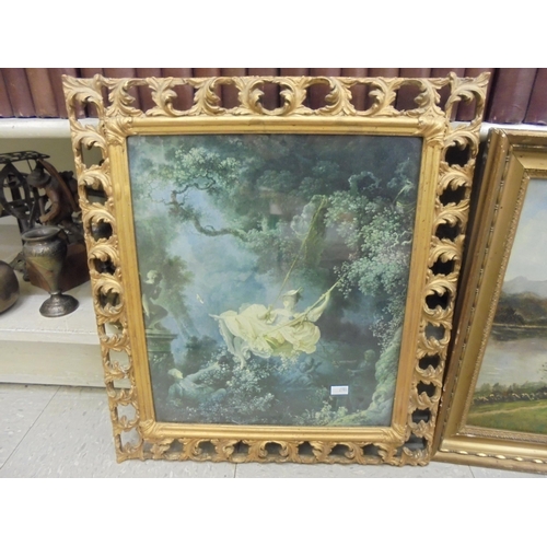 152 - Framed pictures, prints and mirrors: to include Hondon - a lakeside landscape  oil on canvas&nb... 