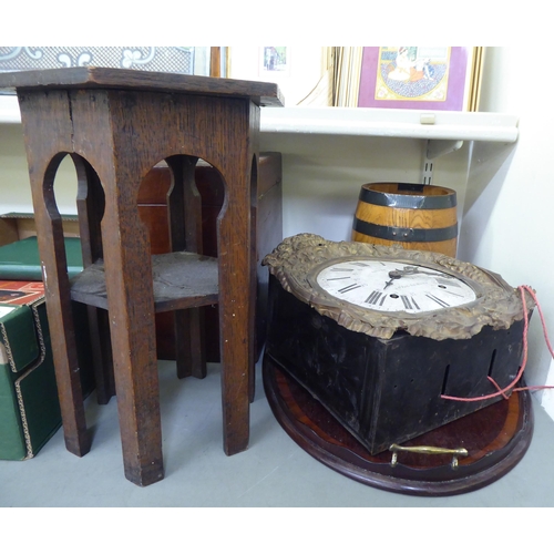 240 - A mixed lot: to include a 19thC comtoise clock, faced by white enamel Arabic dial  9