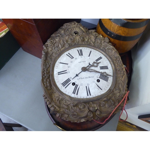 240 - A mixed lot: to include a 19thC comtoise clock, faced by white enamel Arabic dial  9