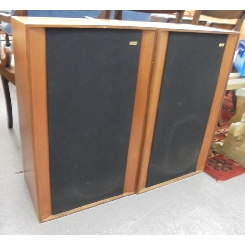 255 - A pair of KEF teak cased, floorstanding speakers  27