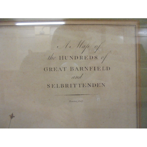 12 - A late 18thC Edward Halsted coloured 'A Map of the Hundreds of Great Barnfield and Selbrittenden'  1... 