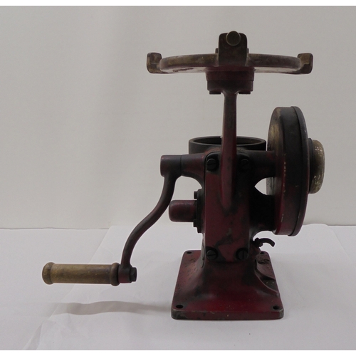 130 - A vintage Lister Ball bearing cream separator cast iron machine with original operating instructions... 