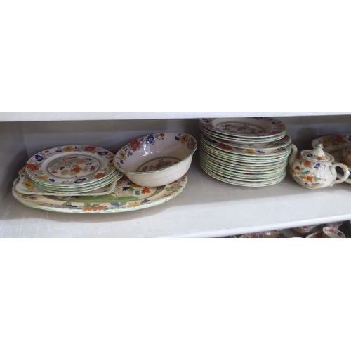 133 - Masons Ironstone china tableware, decorated in Orientally inspired flora