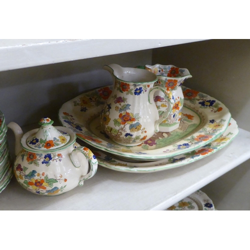 133 - Masons Ironstone china tableware, decorated in Orientally inspired flora