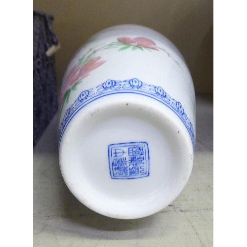 134 - Mainly 19thC Chinese and Asian ceramics: to include an 18thC style porcelain teapot