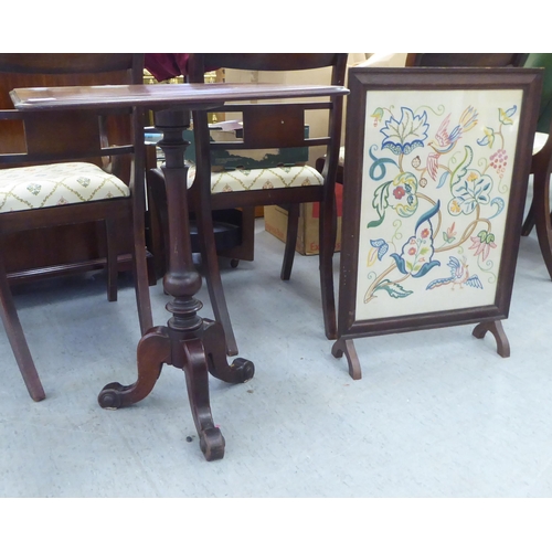 149 - An  early 20thC mahogany pedestal table, raised on a tripod base  27