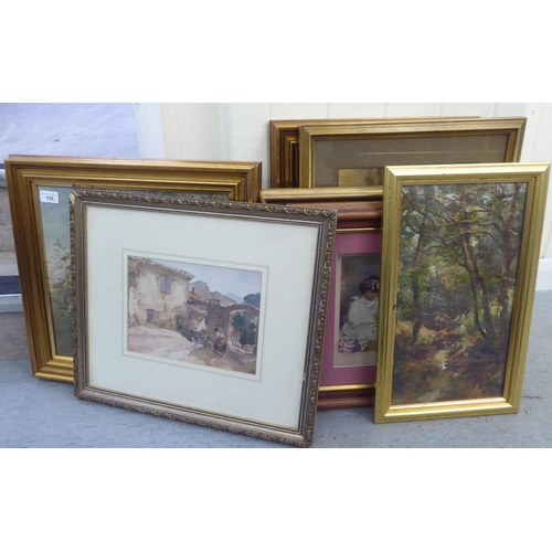 159 - Framed pictures and prints: to include two nesting birds  oil  15