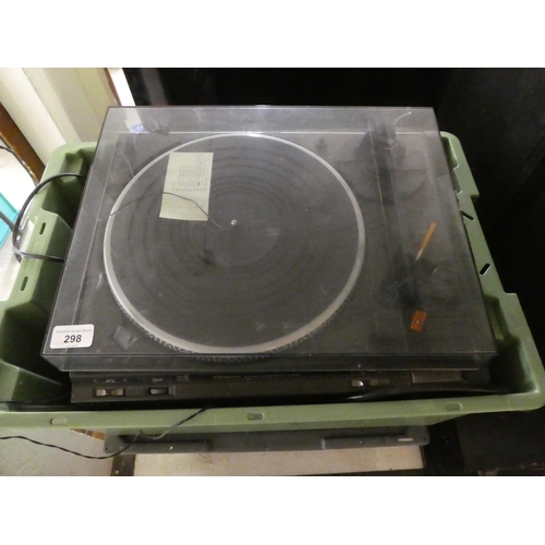 298 - Audio/visual equipment: to include a Technics turntable and JAMO Compact 90 speakers 