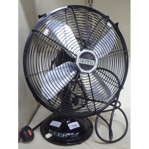 119 - A National Winder Cinni black enamelled finished electric table fan