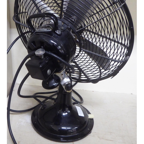 119 - A National Winder Cinni black enamelled finished electric table fan