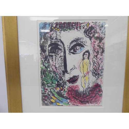 138 - After Marc Chagall - 'Apparition at the Circus'  coloured lithograph  1963  bears a l... 