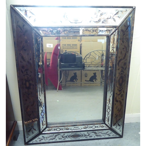 155 - A modern Italianate mirror with bevelled and decorated frames  40