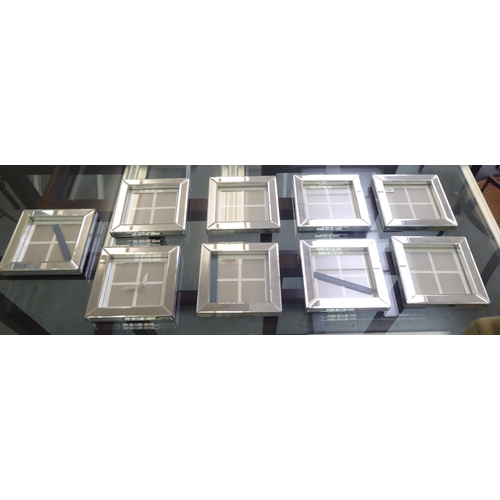 188 - A set of nine mirrored glass photograph frame  9.5