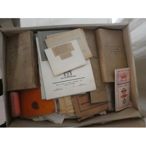 19 - Mainly 19th and 20thC ephemera: to include motor manuals and late Victorian gardening receipts
