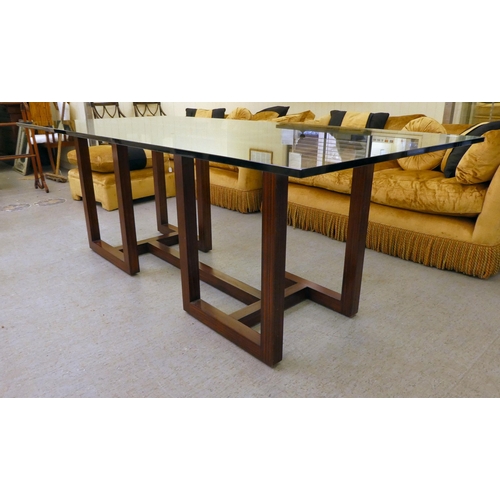 190 - A Ralph Lauren simulated teak veneered table  29